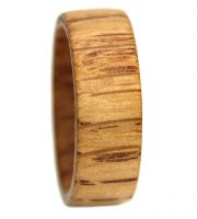 Striped oak white wood ring mens for engagement