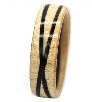 Blackwood and maple custom wooden rings