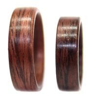 East Indian Rosewood wooden rings set bentwood
