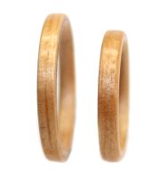 Pine wood rings set thin bentwood